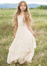 Load image into Gallery viewer, Boho Tiered Lace Dress