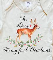 Load image into Gallery viewer, Oh Deer, It&#39;s My First Christmas! - Organic Cotton